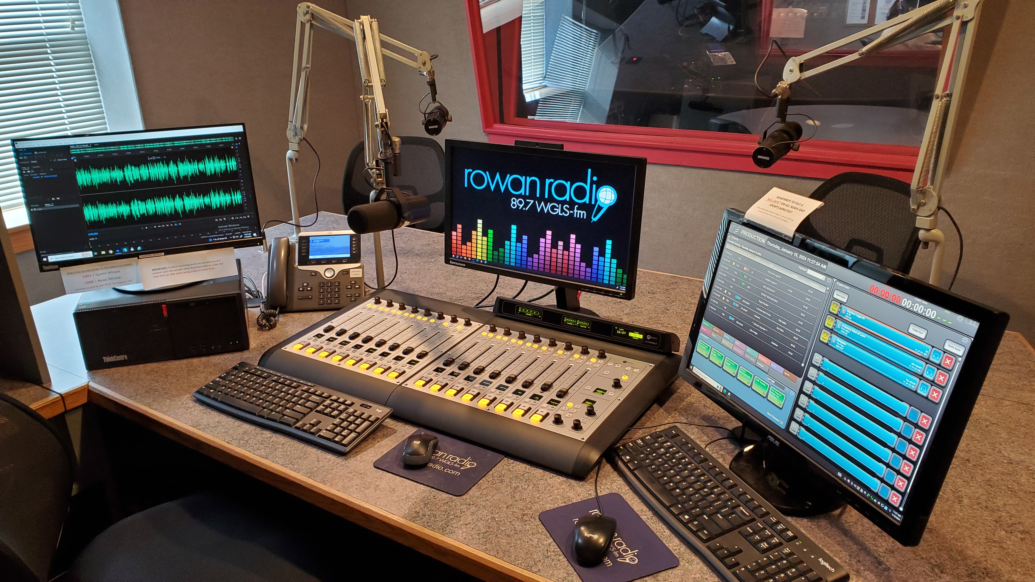 broadcast studio with tapedeck